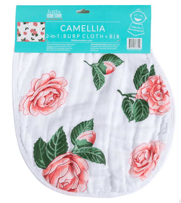 Baby Burp Cloth & Bib Combo - Camilla