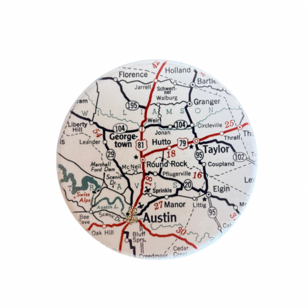 Round Rock Map Coaster