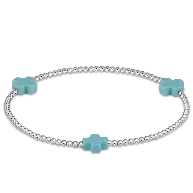Extends Signature Cross 3mm Turquoise