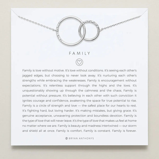 Family Interlocking Circles Necklace