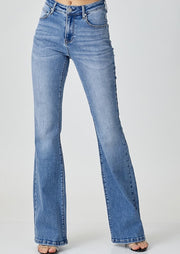 Robin Mid Rise Basic Flare Jeans