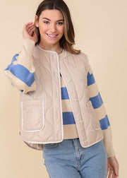 Debbie Quilted Vest - Beige