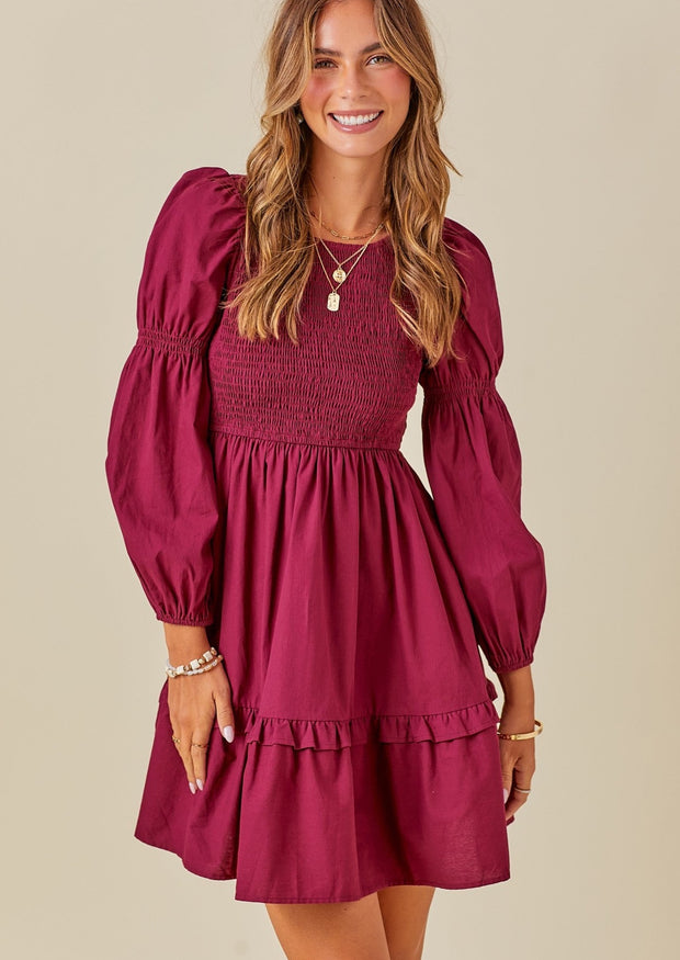 Cora Dress - Wine