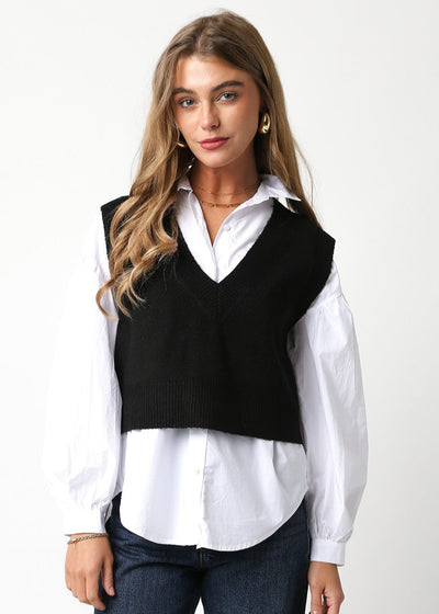 Teagan Sweater Cropped Vest