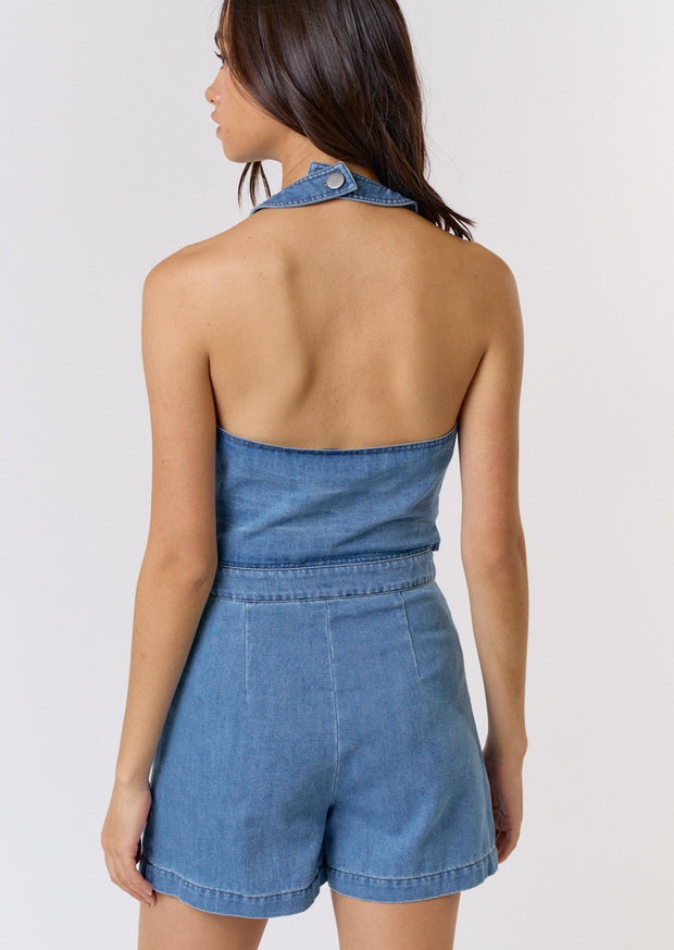 Harper Denim Vest Romper