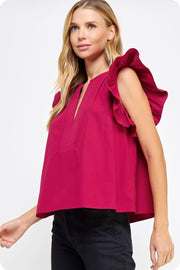 Ellie Top - Burgundy