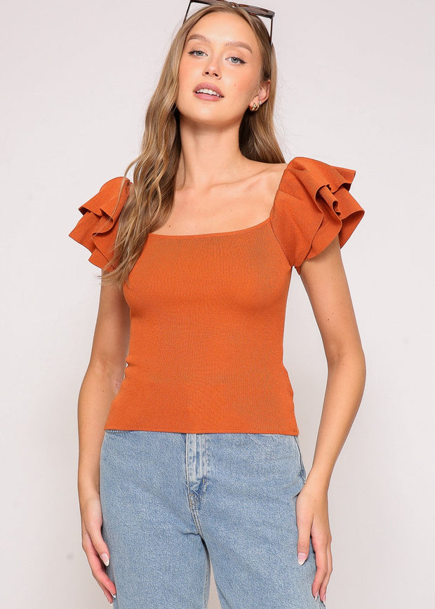 Audrey Top - Burnt Orange