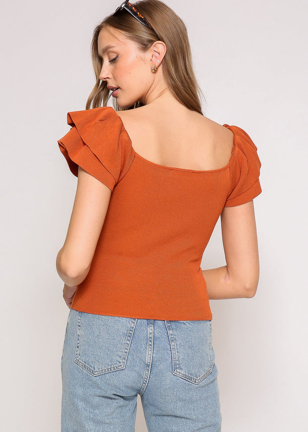 Audrey Top - Burnt Orange