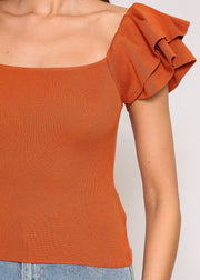 Audrey Top - Burnt Orange
