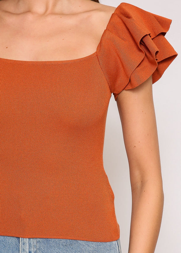 Audrey Top - Burnt Orange