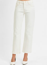 Becca Mid Arise Straight Jeans