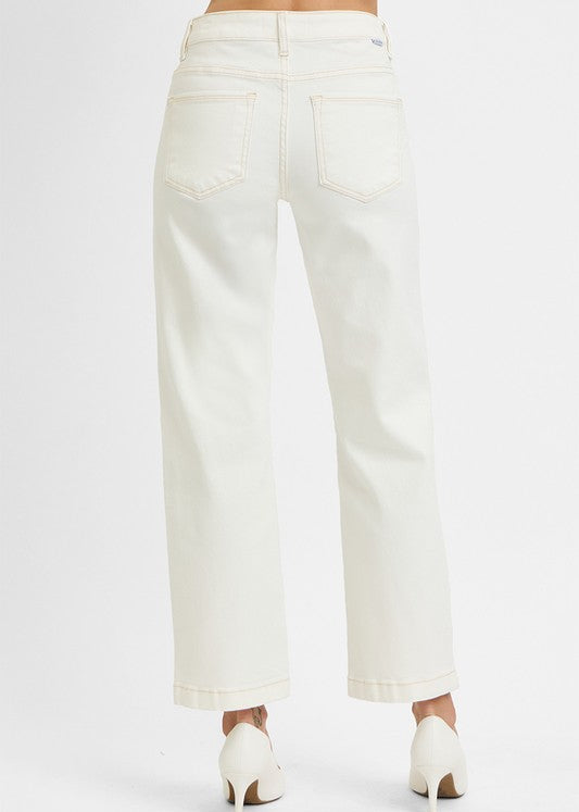Becca Mid Arise Straight Jeans