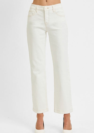 Becca Mid Arise Straight Jeans