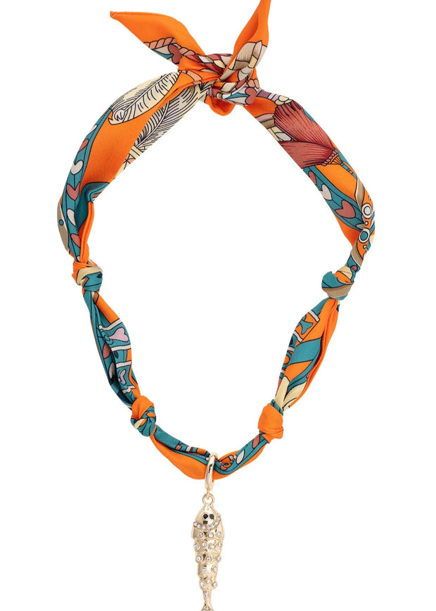 Colette Pave Sardine Twilly Scarf Necklace