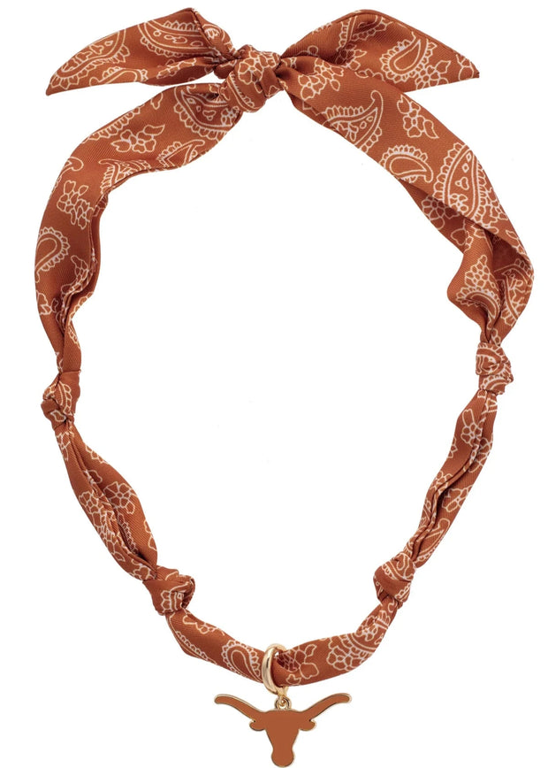 Texas Longhorns  Bandana Scarf Necklace