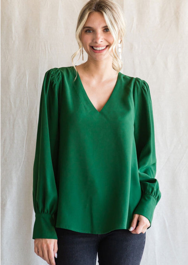 Jillian Top - Hunter Green