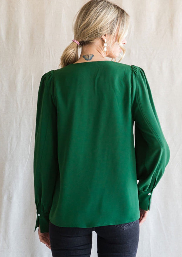 Jillian Top - Hunter Green