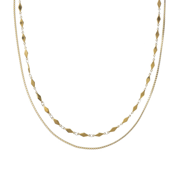 Box Chain Layered Necklace