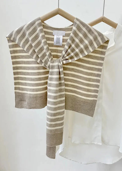 Michelle Shawl - Khaki Striped