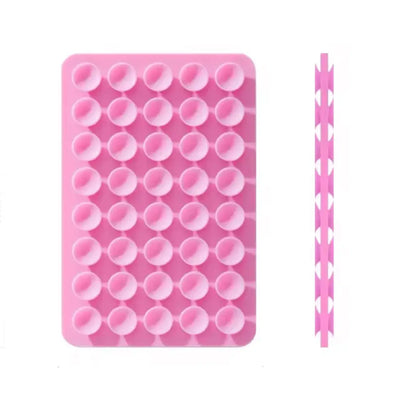 Phone Sticky Grip 2 Sided Silicone Suction Pad - Pink
