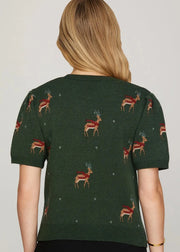 Reindeer Sweater - Green