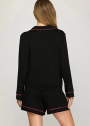 Merry PJ Set - Black