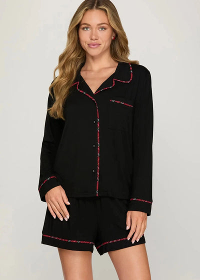 Merry PJ Set - Black