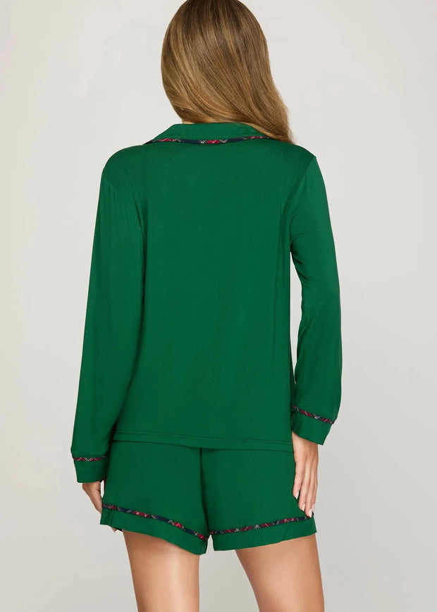 Merry PJ Set - Green