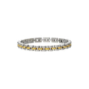 Dainty Two-Tone Watch Band Bracelet