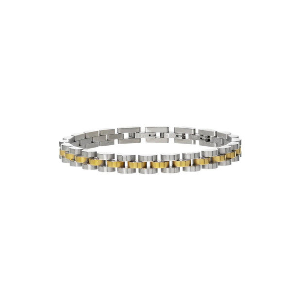 Dainty Two-Tone Watch Band Bracelet