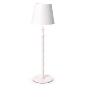 Cordless White Bamboo Lamp