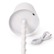 Cordless White Bamboo Lamp