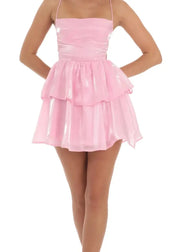 Shimmer Lace Up Dress