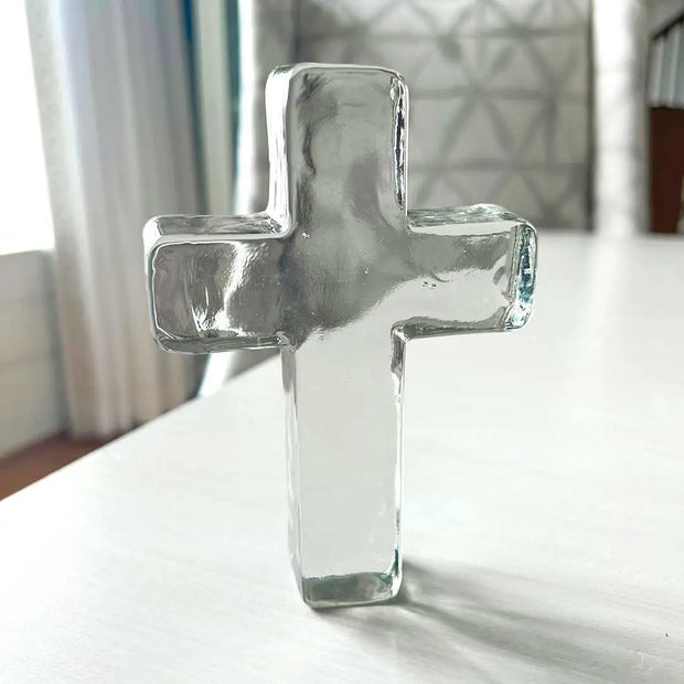 New Baby Glass Cross