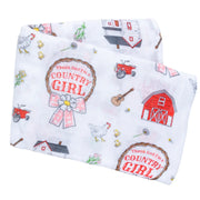 Muslin Swaddle Blanket - Country Girl