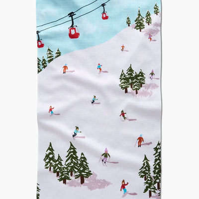 Tea Towel - Winter Skiing Trip