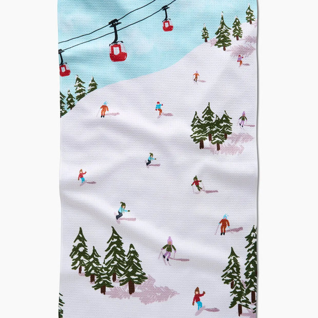 Tea Towel - Winter Skiing Trip