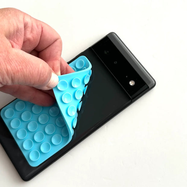 Phone Sticky Grip 2 Sided Silicone Suction Pad - Teal
