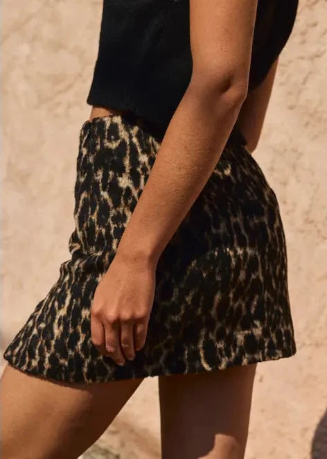 Maya Leopard Skirt