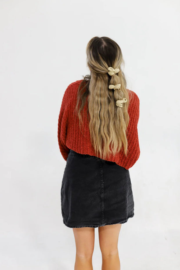 Bow Slick Back Ponytails