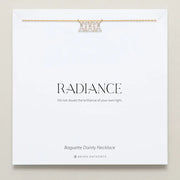 Radiance Baguette Dainty Necklace