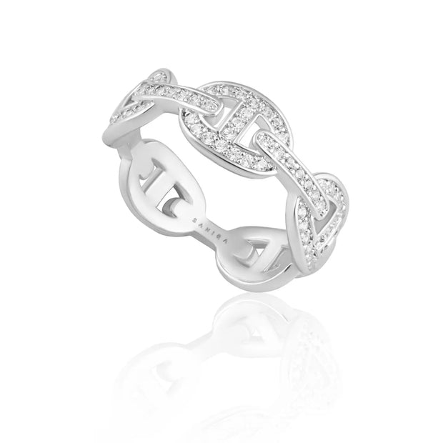 Olivia Chain Link Ring - Silver