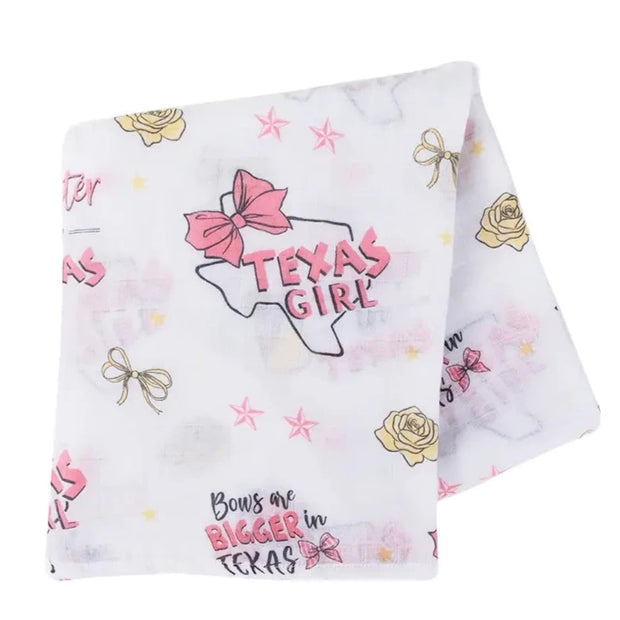 Muslin Swaddle Blanket - Texas Girl