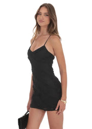Ruffle Lace V-Neck Dress