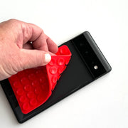 Phone Sticky Grip 2 Sided Silicone Suction Pad - Red