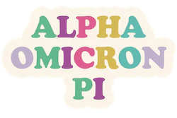 Alpha Omicron Pi Decal