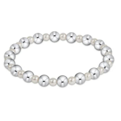 Pearl Grateful 4mm Bracelet - 6mm Sterling