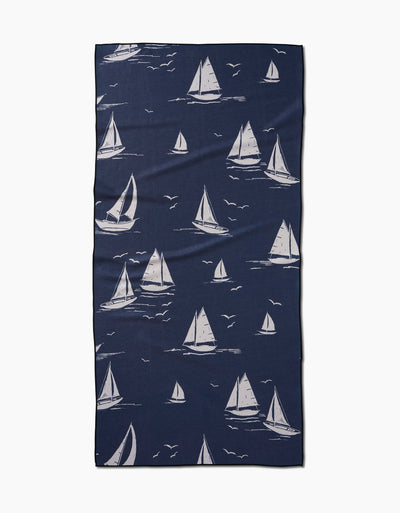 Beach Towel - Navy Race Day