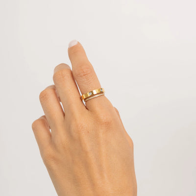 Gold Diamond Band Ring
