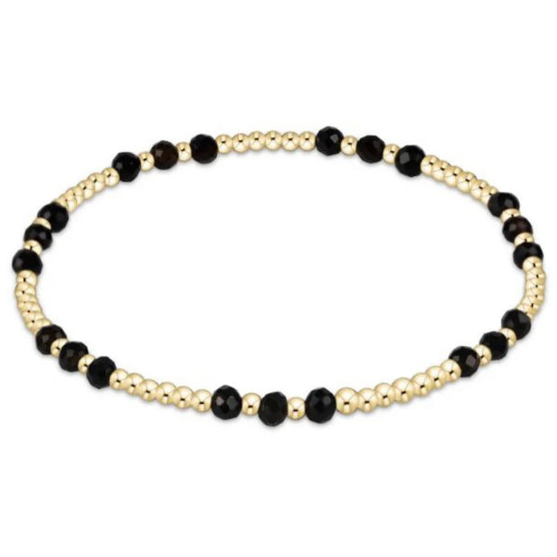 Gold Joy Pattern 3mm - Faceted Onyx